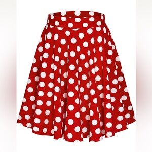 Polka Dot Red Skirt New In Bag